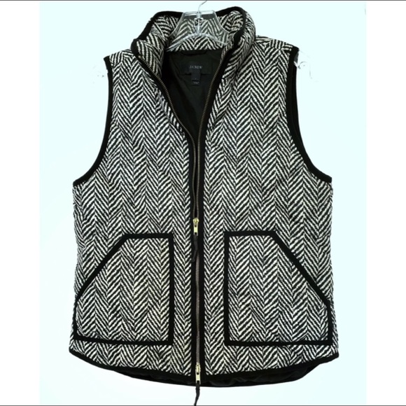 J. Crew Quilted Herringbone Excursion Vest Small - Picture 1 of 11